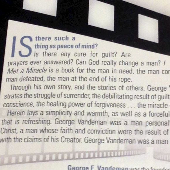 3 for $10 book sale! Christian Testimony - I Met A Miracle - Picture 4 of 4